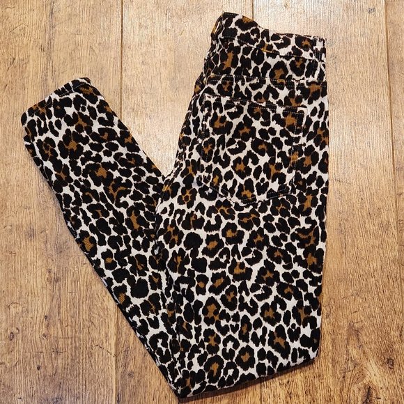 J. Crew Denim - J. CREW 10" Toothpick Women's Skinny Jeans Corduroys Leopard Print - Sz 24 - NEW